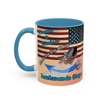 shoot for the stars - Accent Mug (yellow-orange wave)