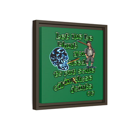og - framed canvas art (dark green)