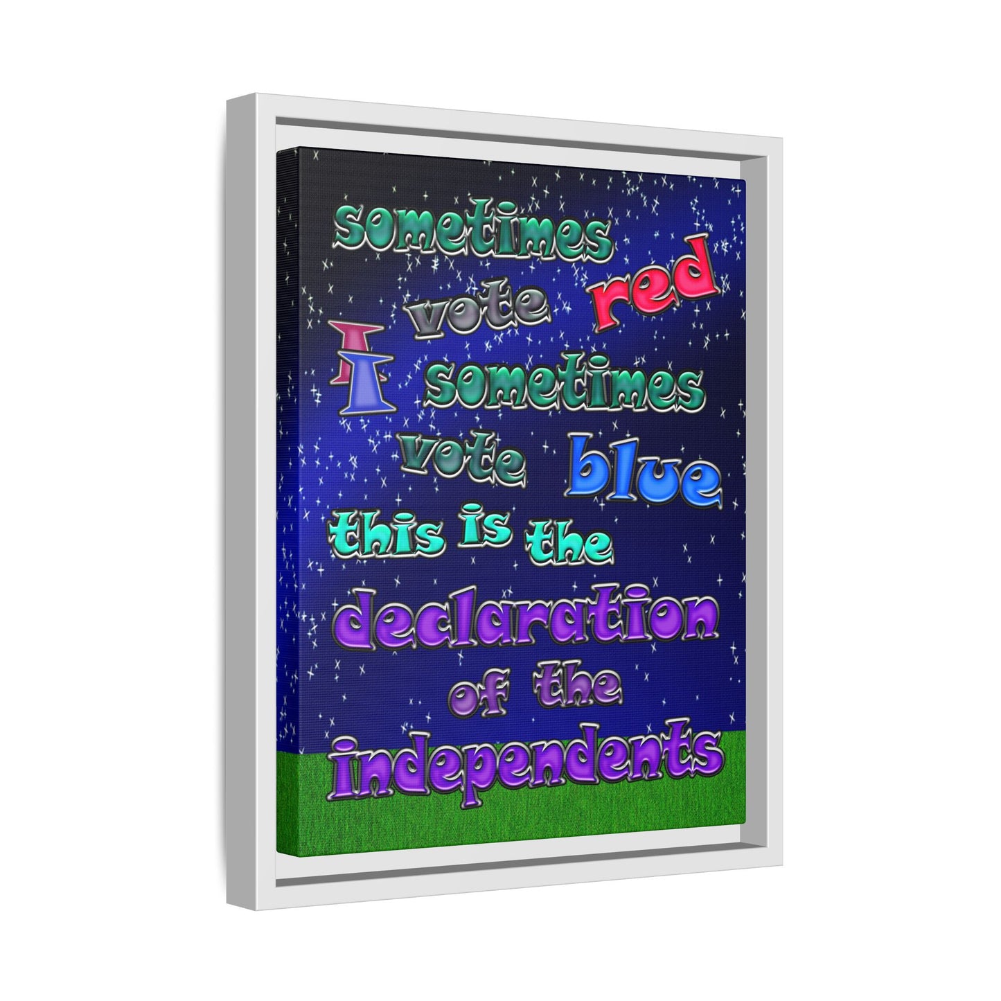 declaration of the independents - framed canvas art ('snoops' background)
