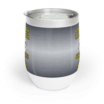 shoot the moon again - Chill Wine Tumbler (brushed nickel)