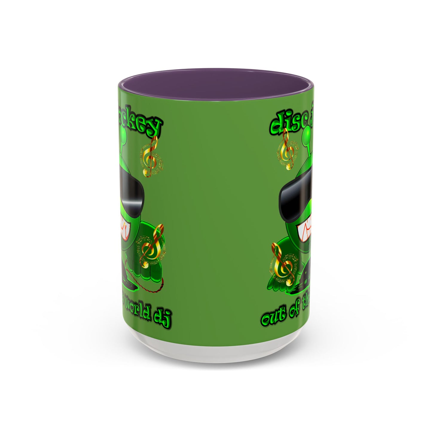 disc jockey - Accent Mug (green)