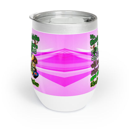 christmas spirits of boston - Chill Wine Tumbler (light blue-pink wave)