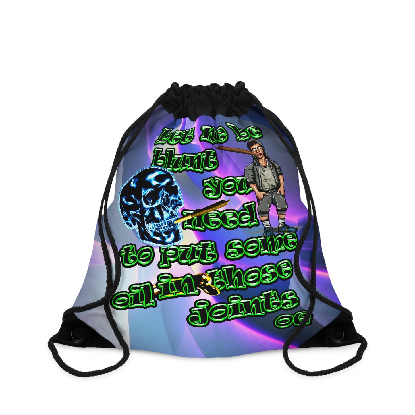 og - Drawstring Bag (grey-pink wave)