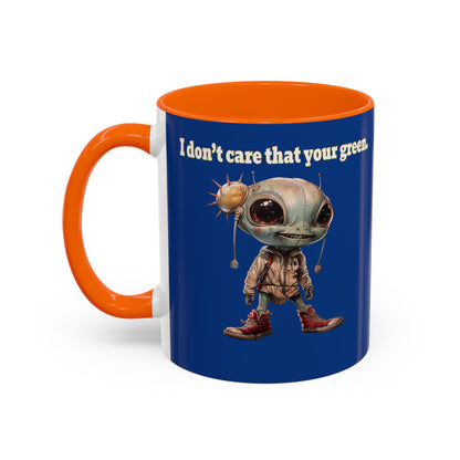 I don't care that your grey - Accent Mug (dark blue)
