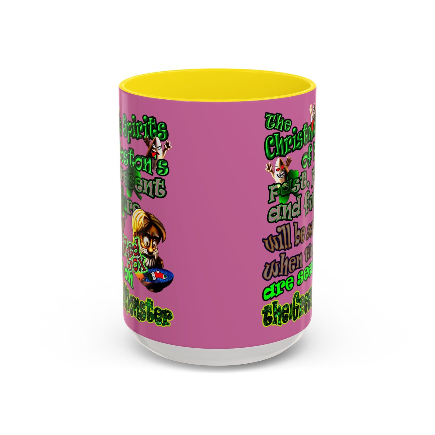 christmas spirits of boston - Accent Mug (light pink)