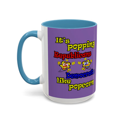 popping like popcorn - Accent Mug (light purple)