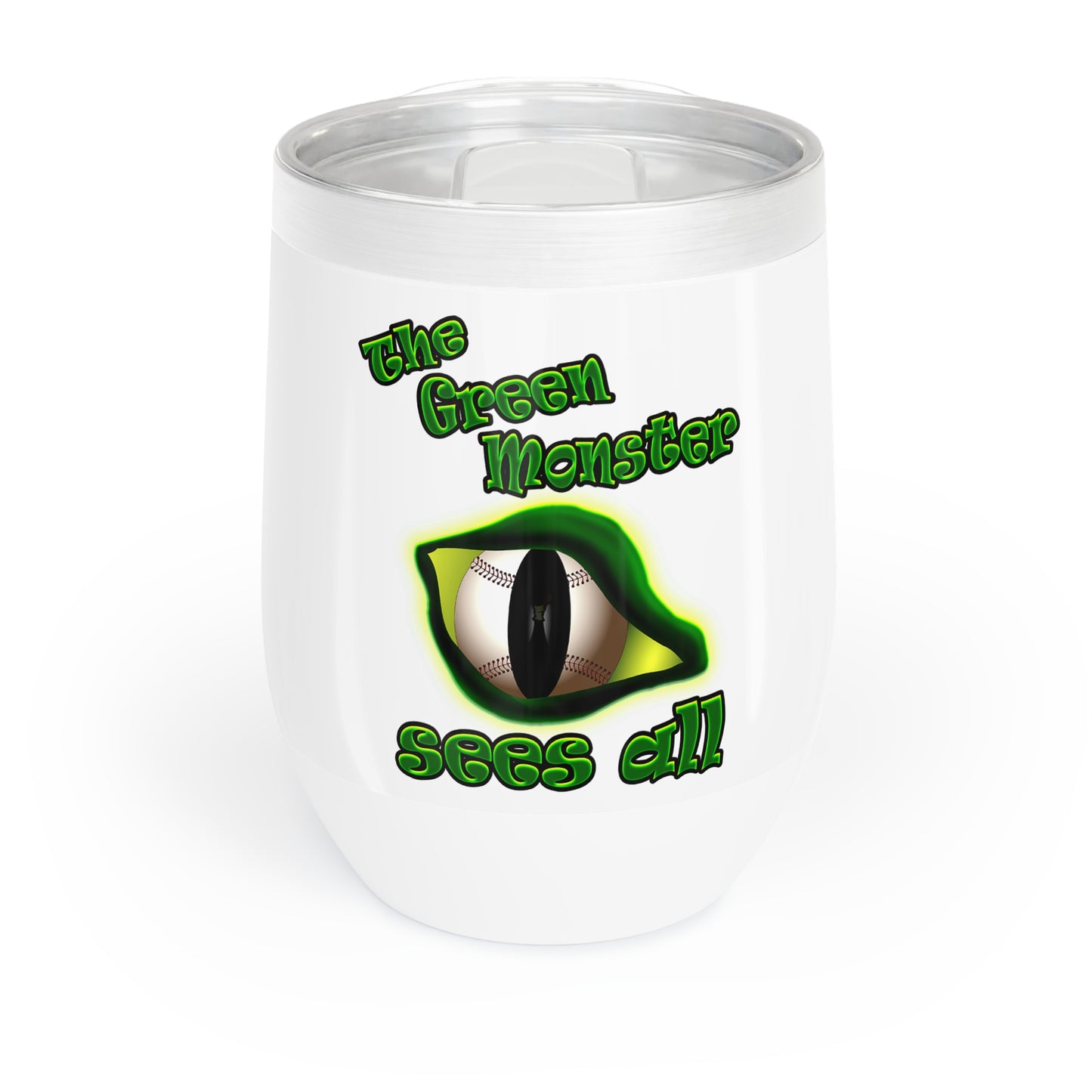 green monster - Chill Wine Tumbler (white)