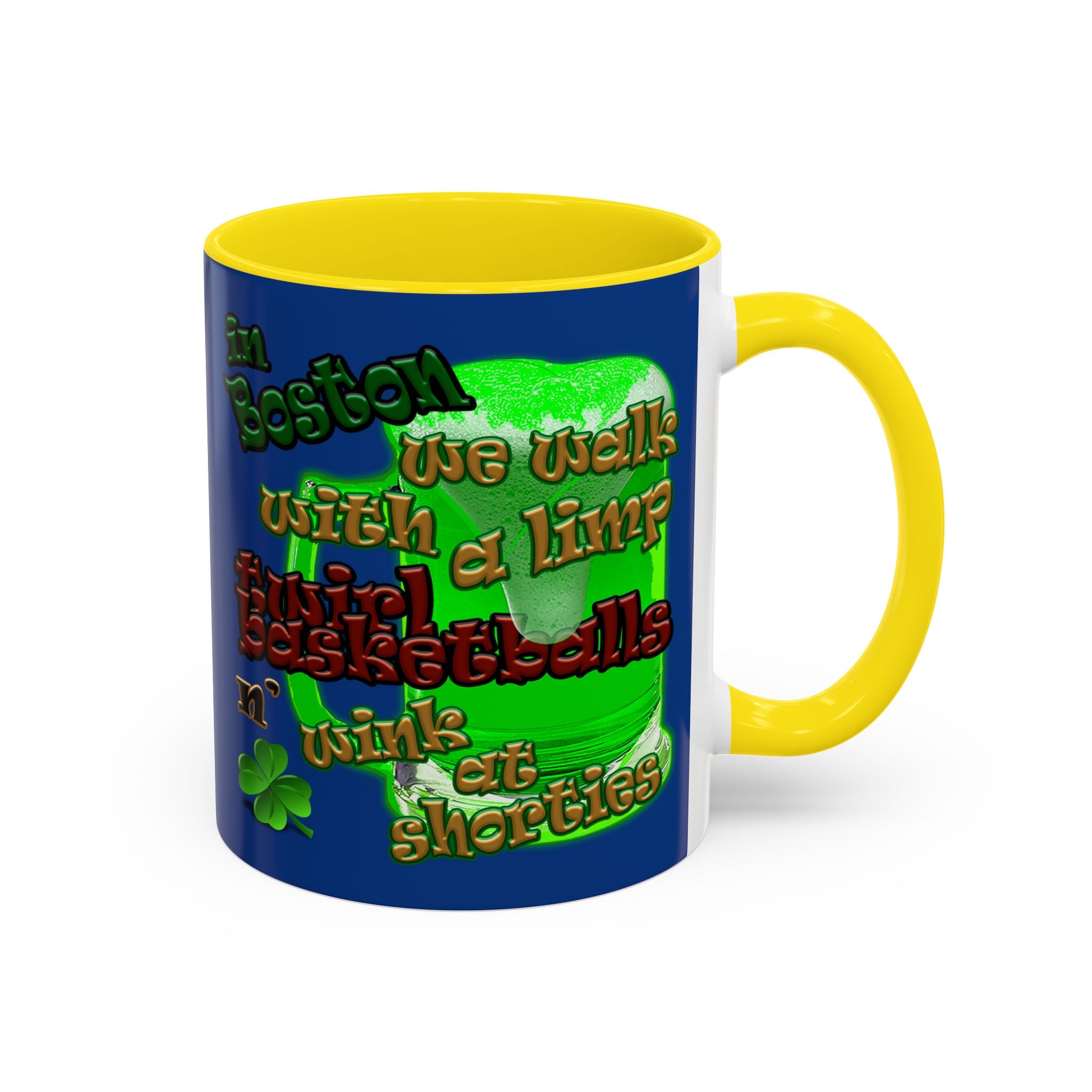 celtics logo - Accent Mug (dark blue)