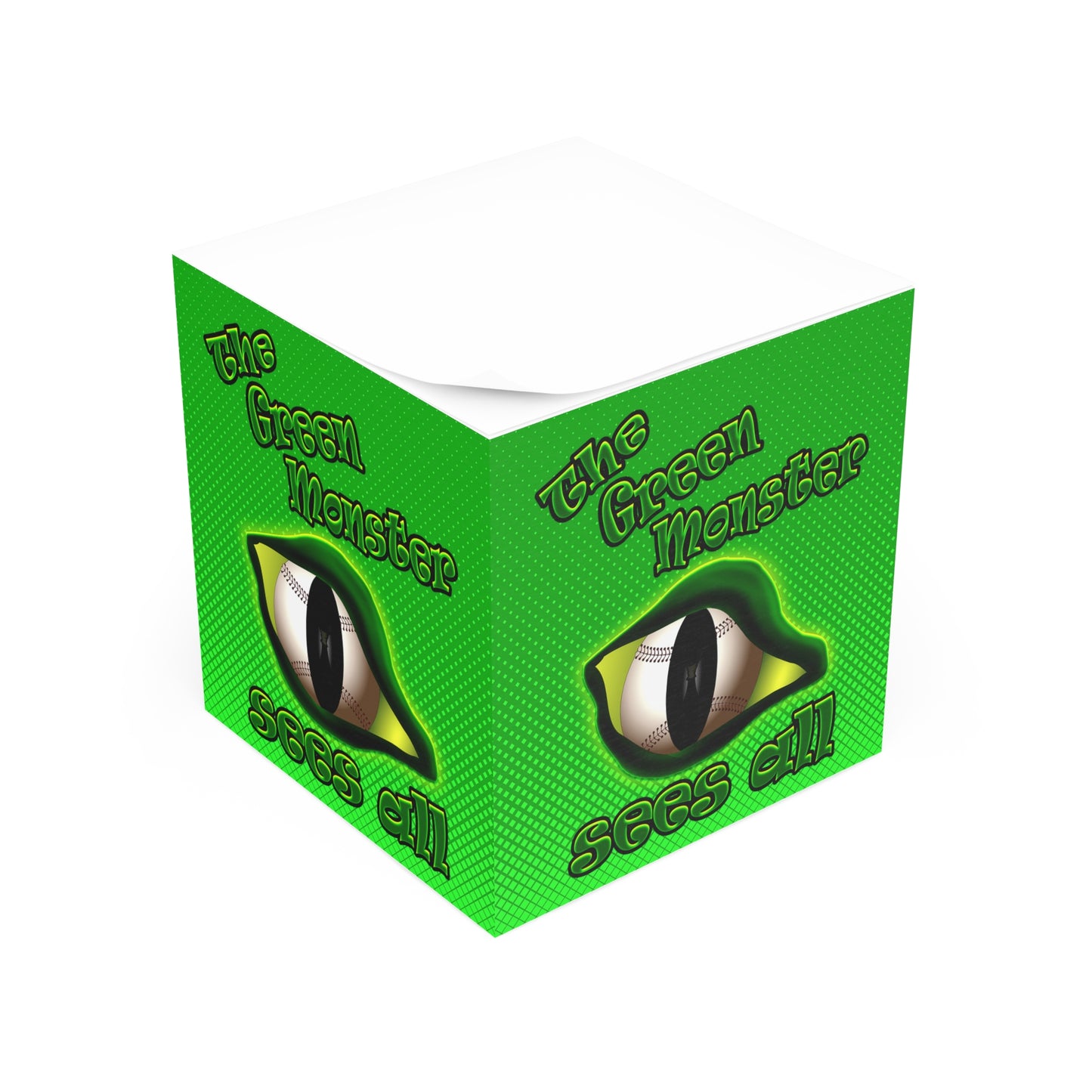 green monster - note cube (logo green)