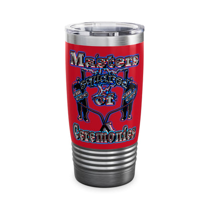 em cee squared - Ringneck Tumbler, 20oz (dark red)