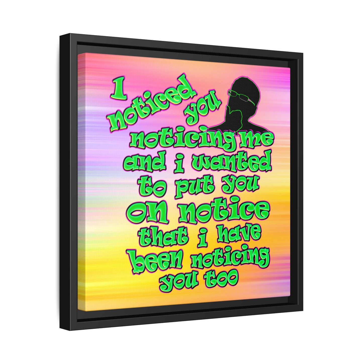 noticed you noticing - framed canvas art (color blur)