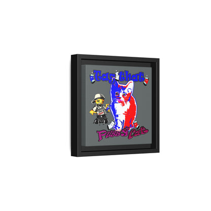 tag that - framed canvas art (dark grey)