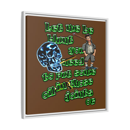 og - framed canvas art (brown)