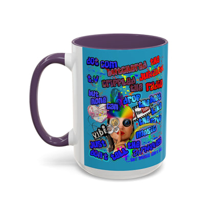 drop the beat - Accent Mug (turquoise)