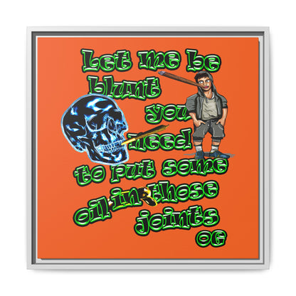 og - framed canvas art (orange)