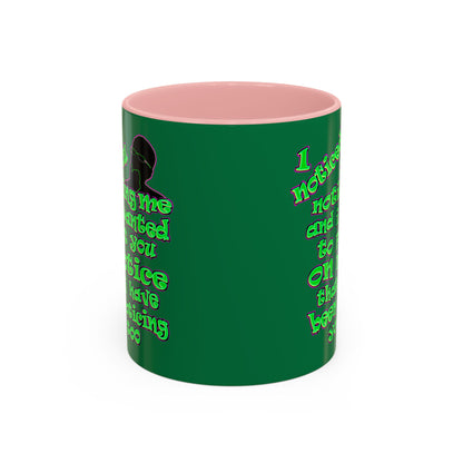 noticed you noticing - Accent Mug (dark green)