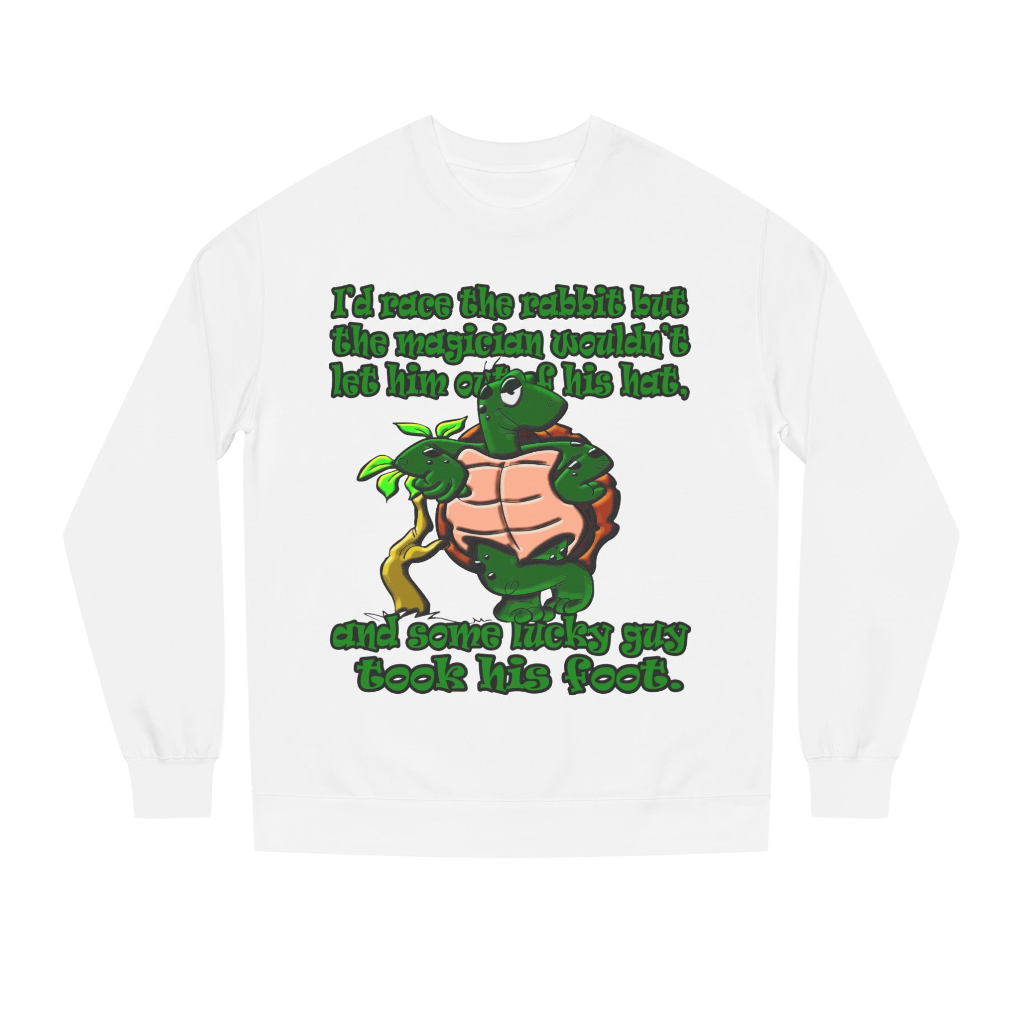 turtle race - Unisex Crew Neck Sweatshirt