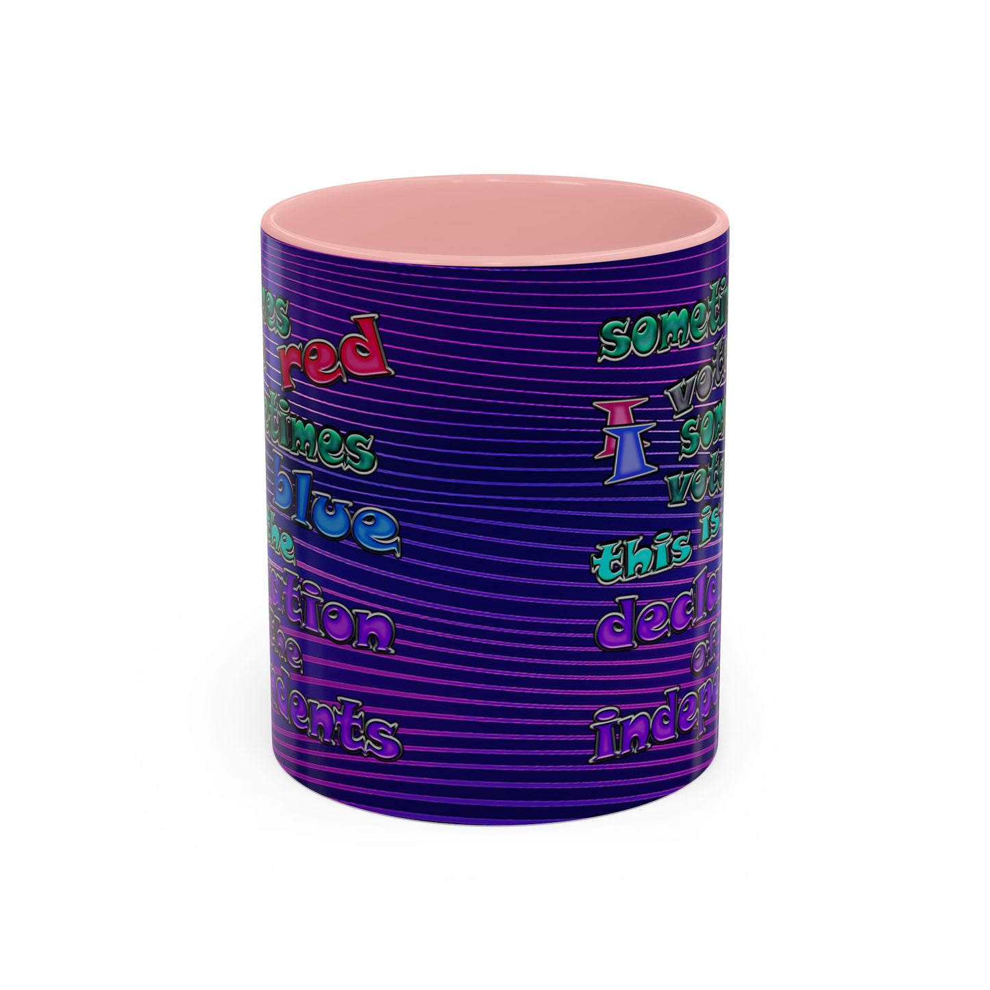 declaration of the independents - Accent Mug (purple wave)