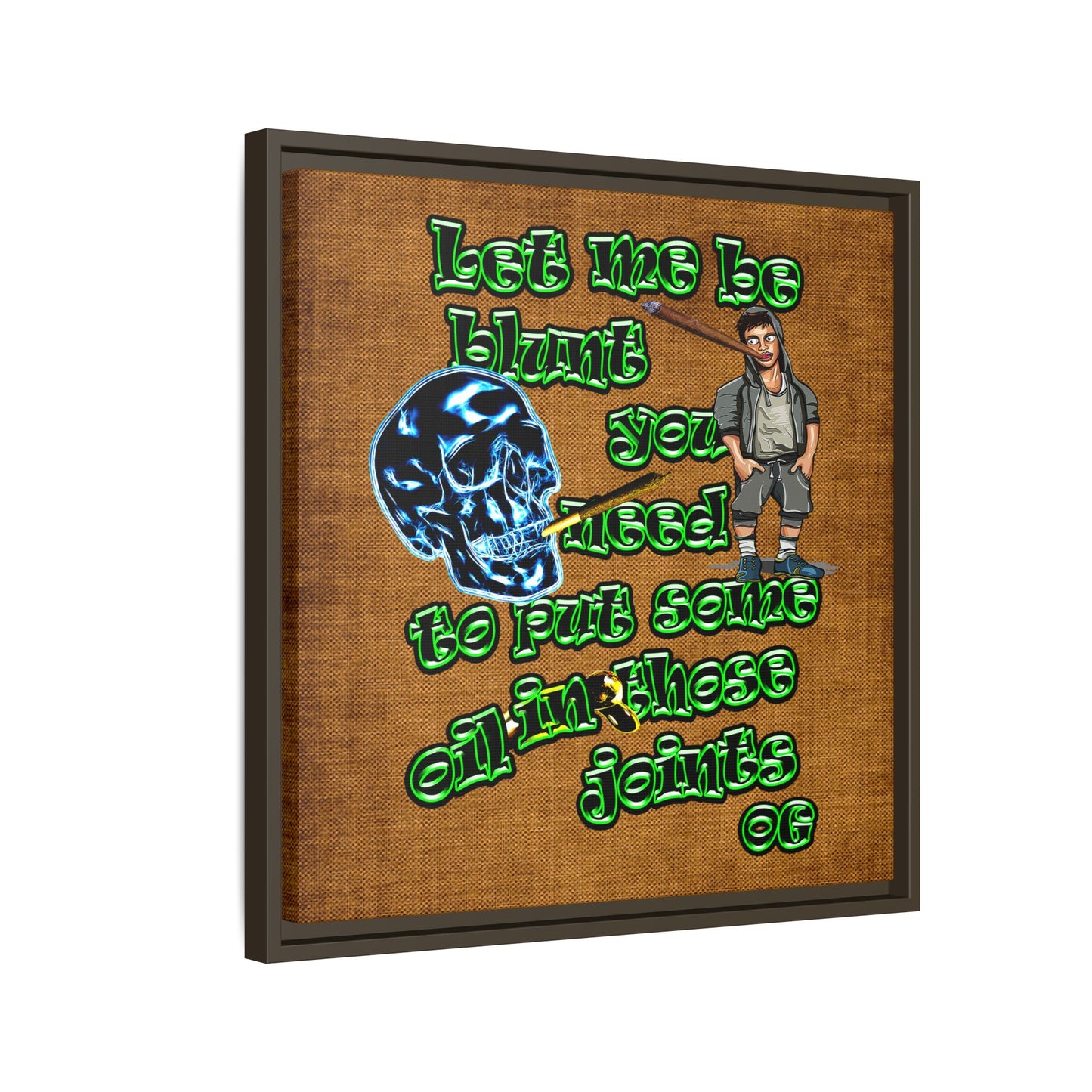 og - framed canvas art (brown papyrus)