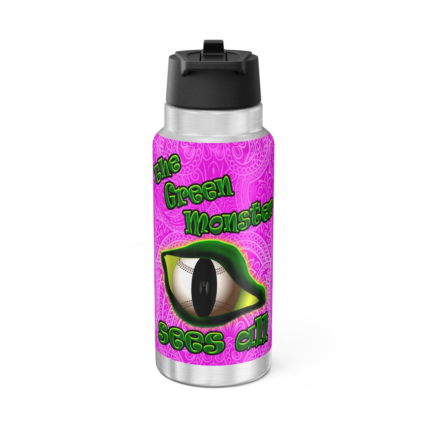 green monster - Gator Tumbler, 32oz  (pink swirl)
