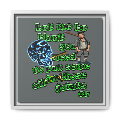 og - framed canvas art (dark grey)
