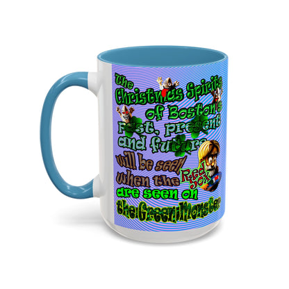 christmas spirits of boston - Accent Mug (light blue-purple wave)