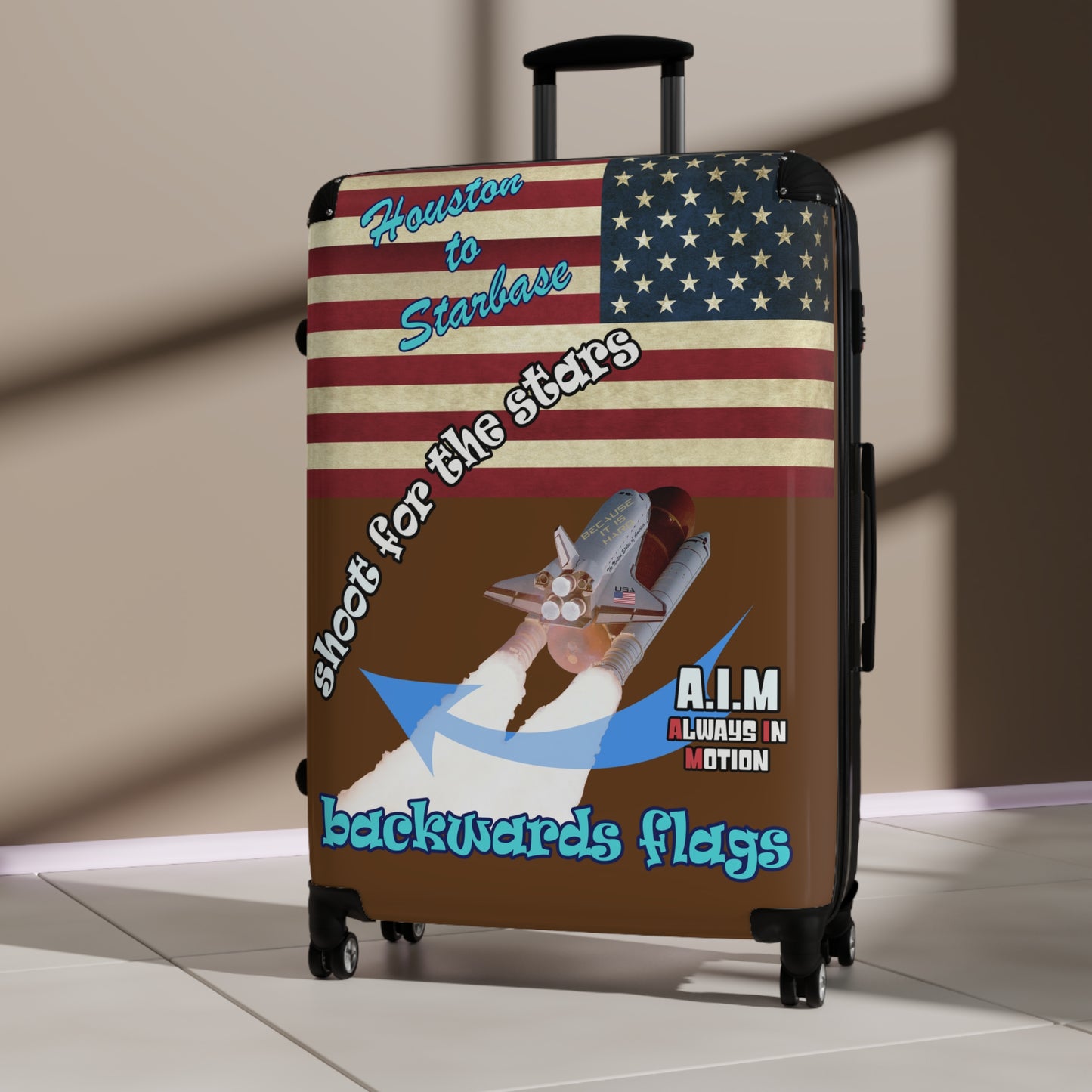 shoot for the stars - Suitcase (brown)