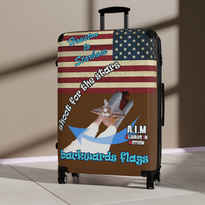 shoot for the stars - Suitcase (brown)
