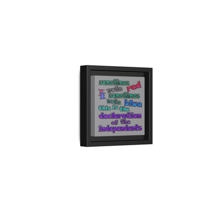 declaration of the independents - framed canvas art (grey)