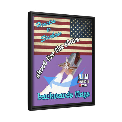 shoot for the stars - framed canvas art (light purple)