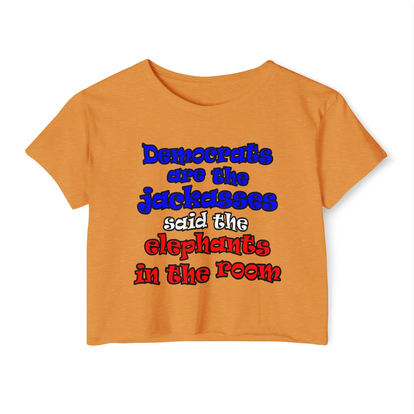 donkeys and elephants - Women's Festival Crop Top