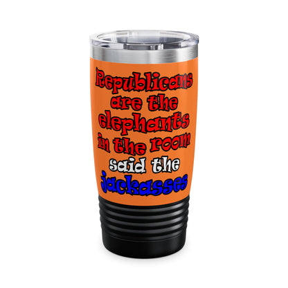 donkeys and elephants - Ringneck Tumbler, 20oz (crusta)