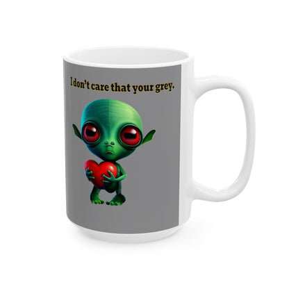 I don't care that your grey - White Mug (grey)