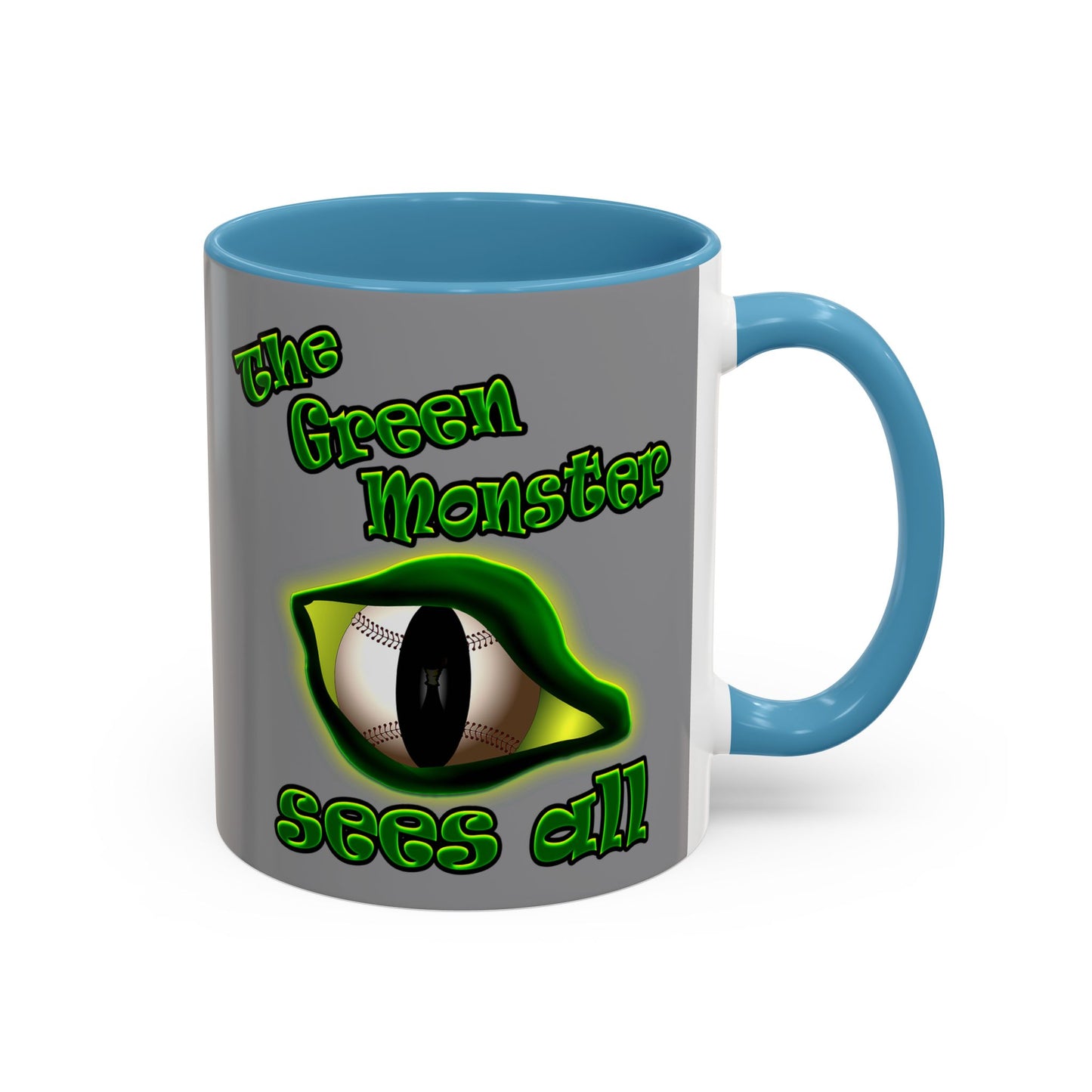 green monster - Accent Mug (grey)