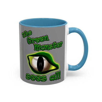 green monster - Accent Mug (grey)