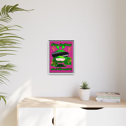 disc jockey - framed canvas art (pink)