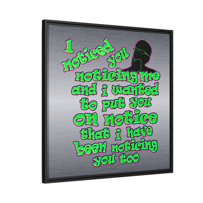 noticed you noticing - framed canvas art (brushed nickel)