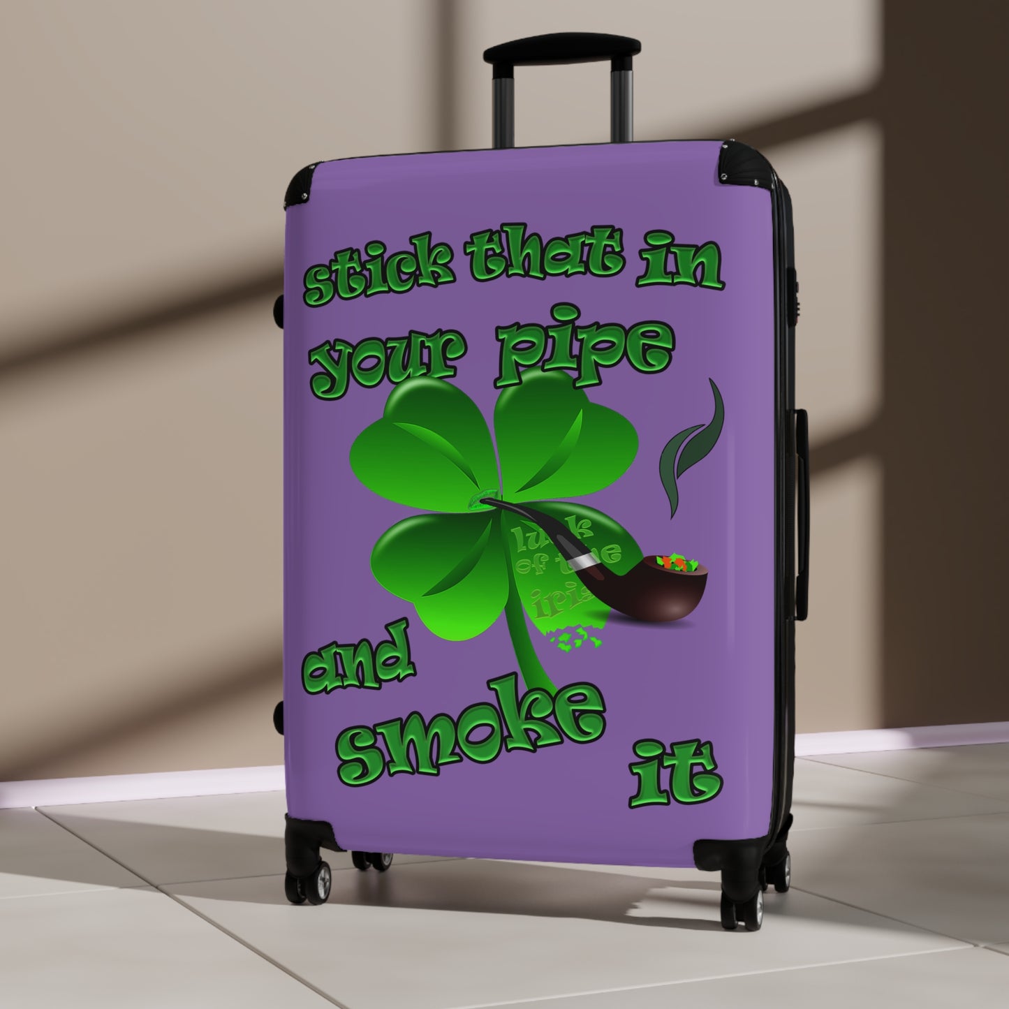 stick that in your pipe and smoke it - Suitcase (light purple)