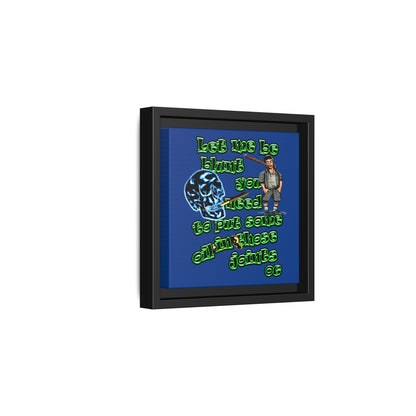 og - framed canvas art (dark blue)