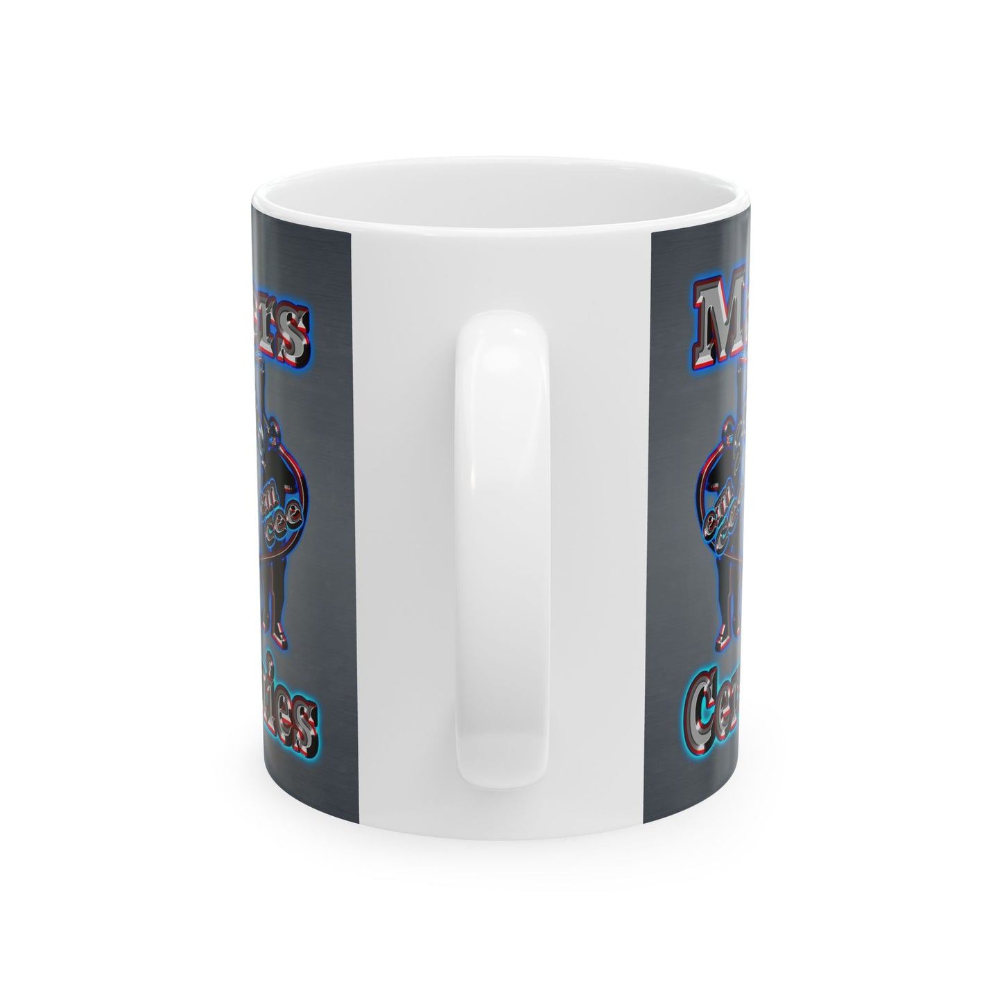 em cee squared - White Mug (grey-light grey)