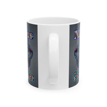 em cee squared - White Mug (grey-light grey)