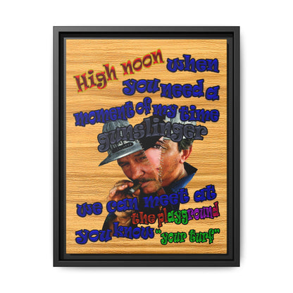high noon - framed canvas art (butterscotch wood finish)
