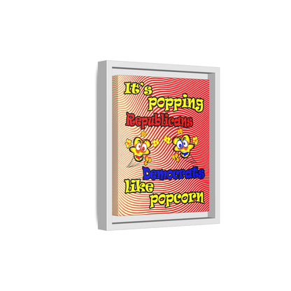 popping like popcorn - framed canvas art (yellow-orange wave)