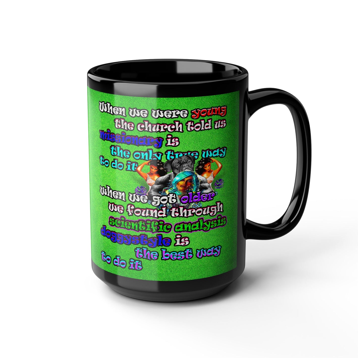 doggystyle - Black Mug (green turf)