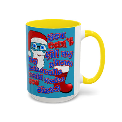 santa's shoes - Accent Mug (turquoise)