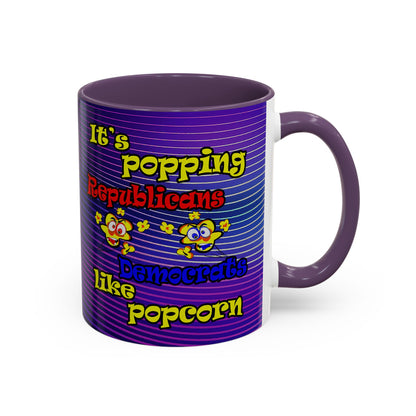 popping like popcorn - Accent Mug (purple wave)