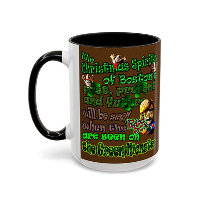 christmas spirits of boston - Accent Mug (brown)