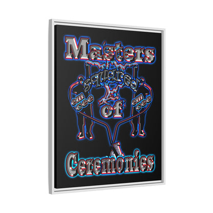 em cee squared - framed canvas art (black)