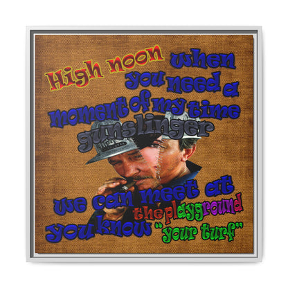 high noon - framed canvas art (brown papyrus)