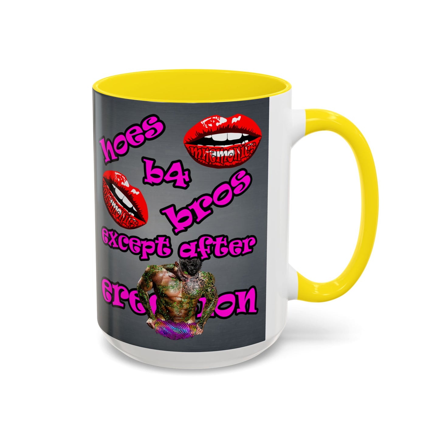 hoes b4 bros - Accent Mug (grey-light grey)